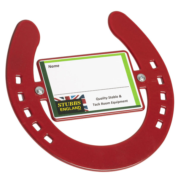 Stubbs Steel Horseshoe Stall Front Nameplate